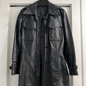 Vintage Leather Trench Coat